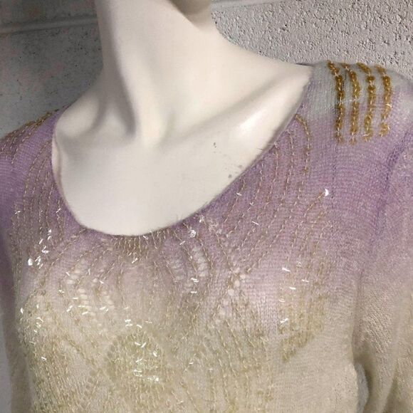 Marina Rinaldi Sport Ombre Sequin Mohair Sweater - Picture 2 of 6